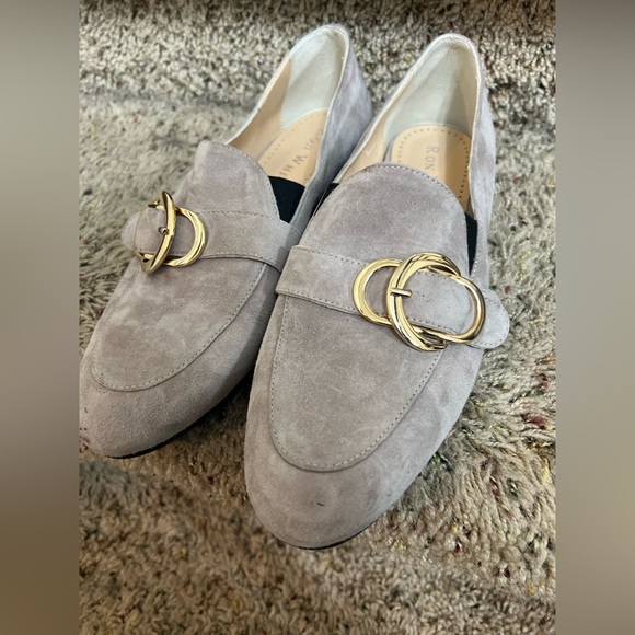Like new RON WHITE Kianna Weatherproof Cream White Dune color Loafer Women sz 7 - Picture 2 of 14